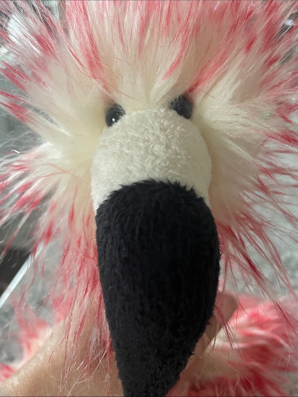 JellyCat Pink Flamingo Plush Toy with Fluffy Feathers retired - Picture 3 of 3